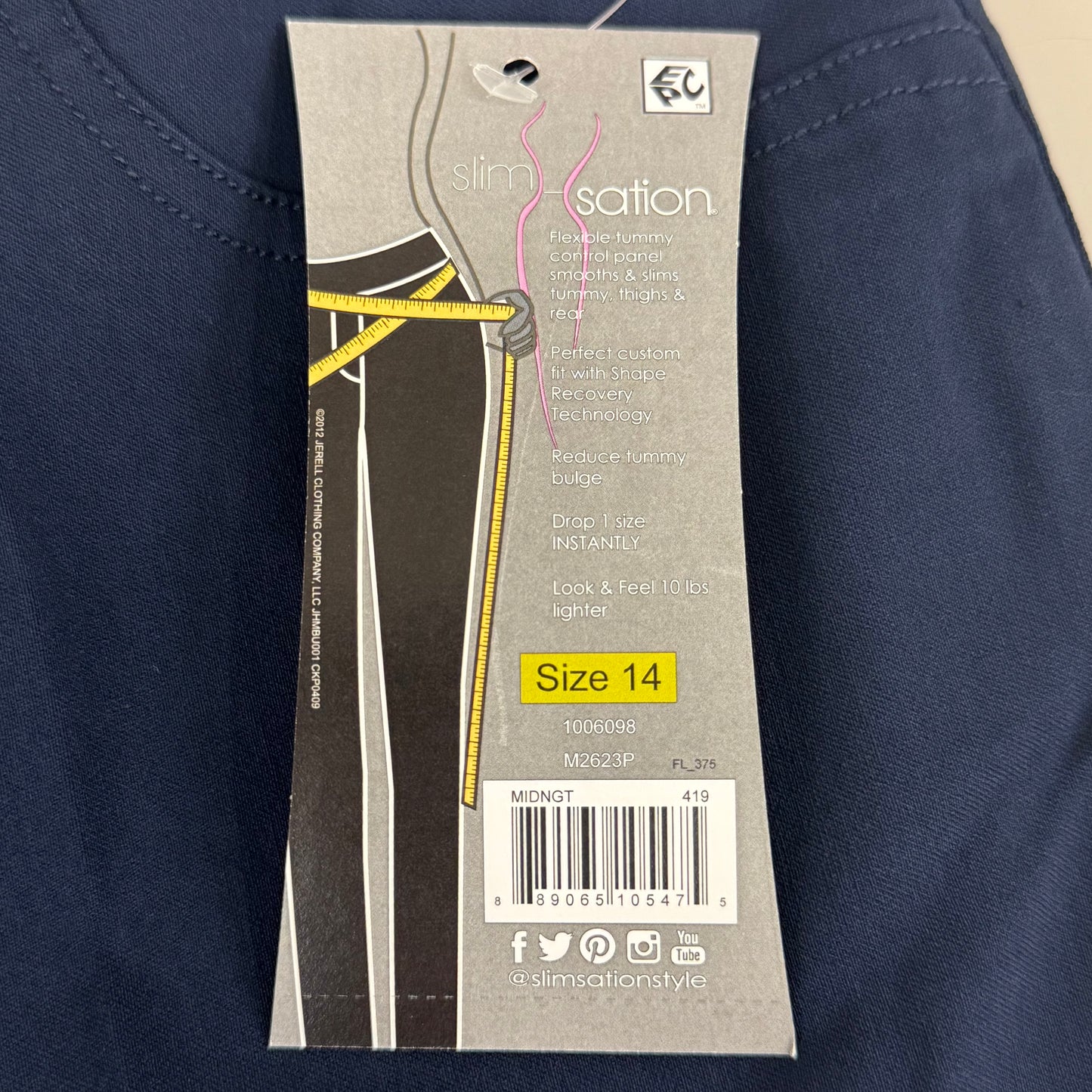 MULTIPLES Ankle Pants Petite Women's Sz 14 Midnight M48716PM