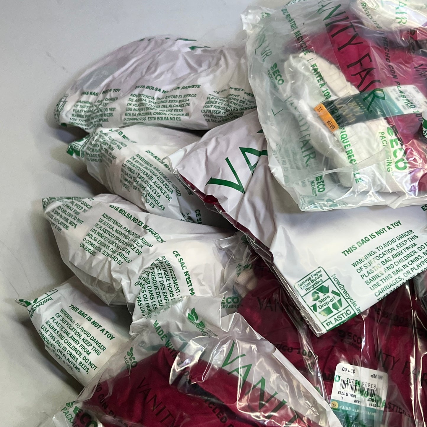 ZA@ VANITY FAIR Lot Of Ravissant Brief Underwear Women's Variety of Sz Crème/White/Red