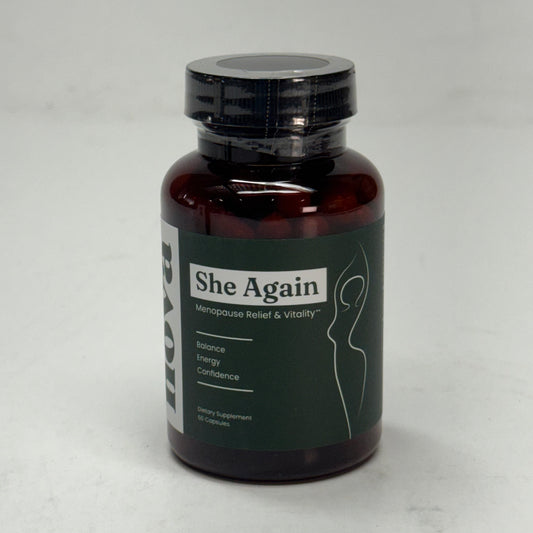 NOVA (60 Capsules) She Again Menopause Relief & Utility for Women’s Health Supplement BB 06/28