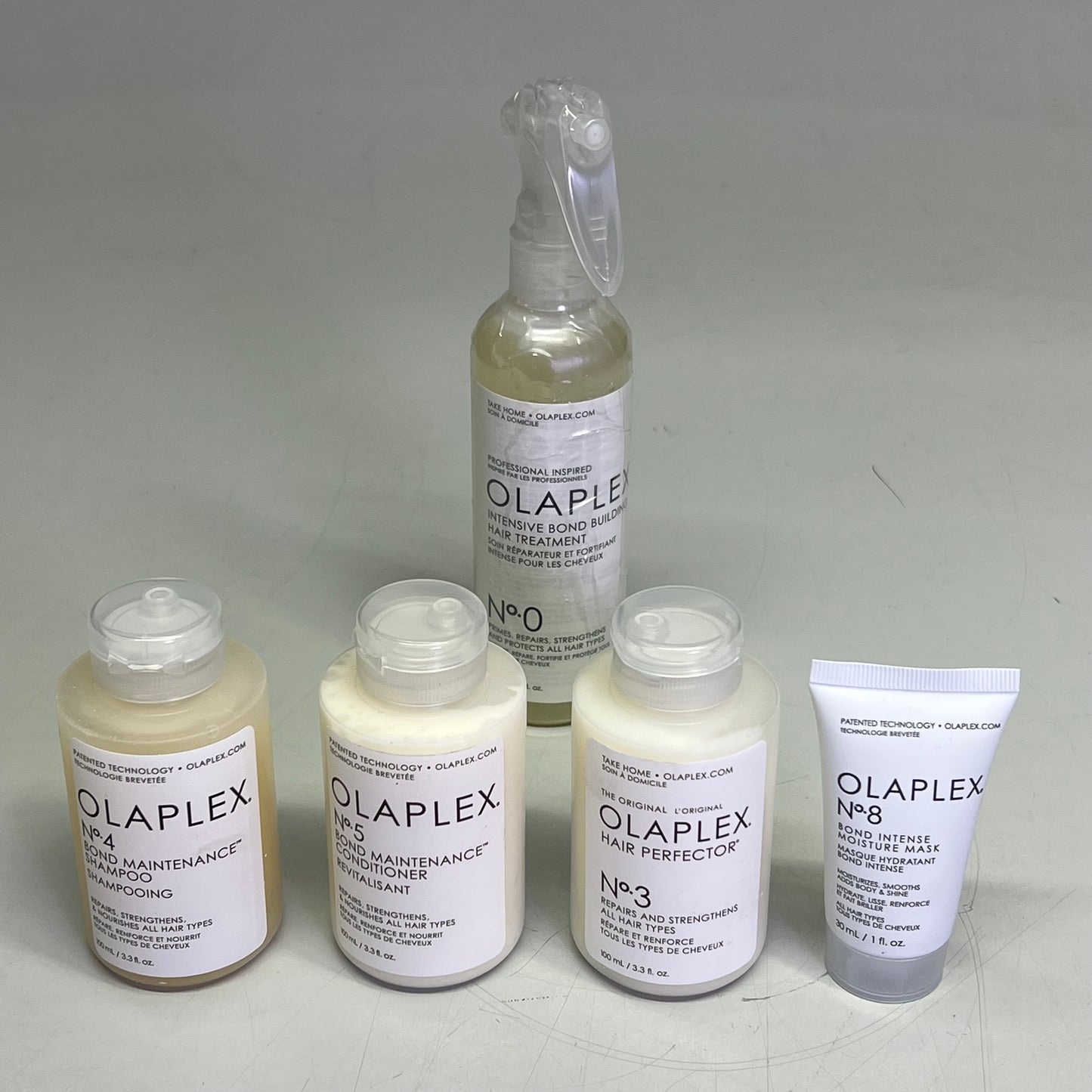 OLAPLEX (4 PIECE SET) Hair Repair & Strengthening Kit Intensive Bond Travel Sz