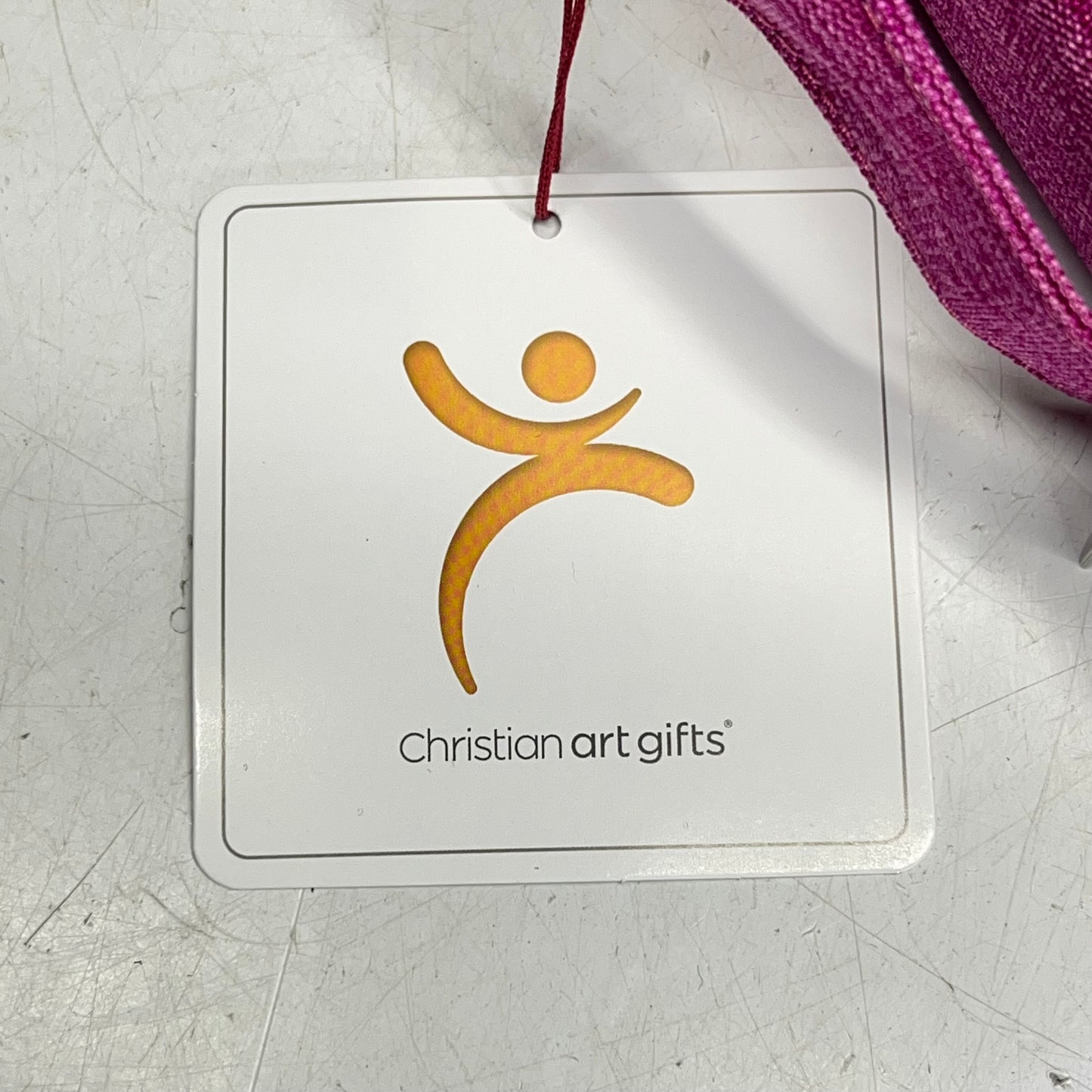 CHRISTIAN ART GIFTS Poly Canvas Value Bible Cover W/ Ichthus Patch 8"x11" Raspberry Pink BBC786
