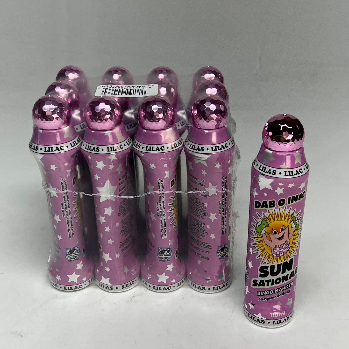DAB O INK (12 PACK) Sun Sational Bingo Marker Bright Ink 110ml/4oz Lilac D26
