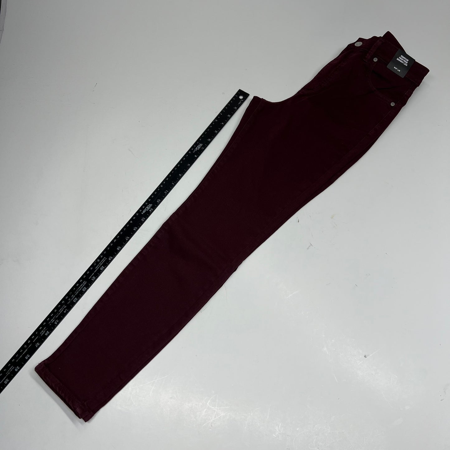 SILVER JEANS CO. Isbister High Rise Skinny Leg Jeans Women's Sz 27/29 Bordeaux