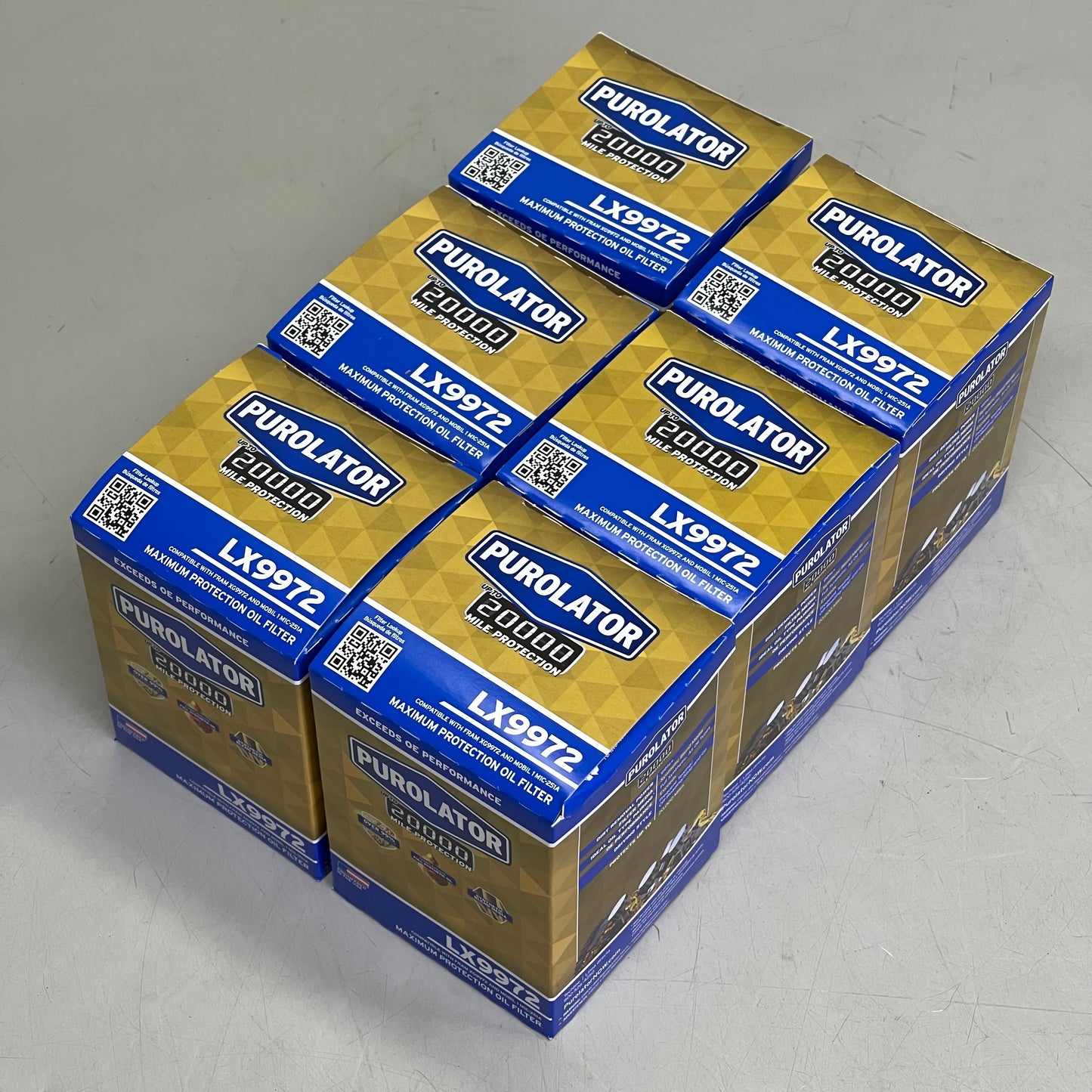 PUROLATOR (6 PACK) Maximum Protection Oil Filter 20000 Miles LX9972