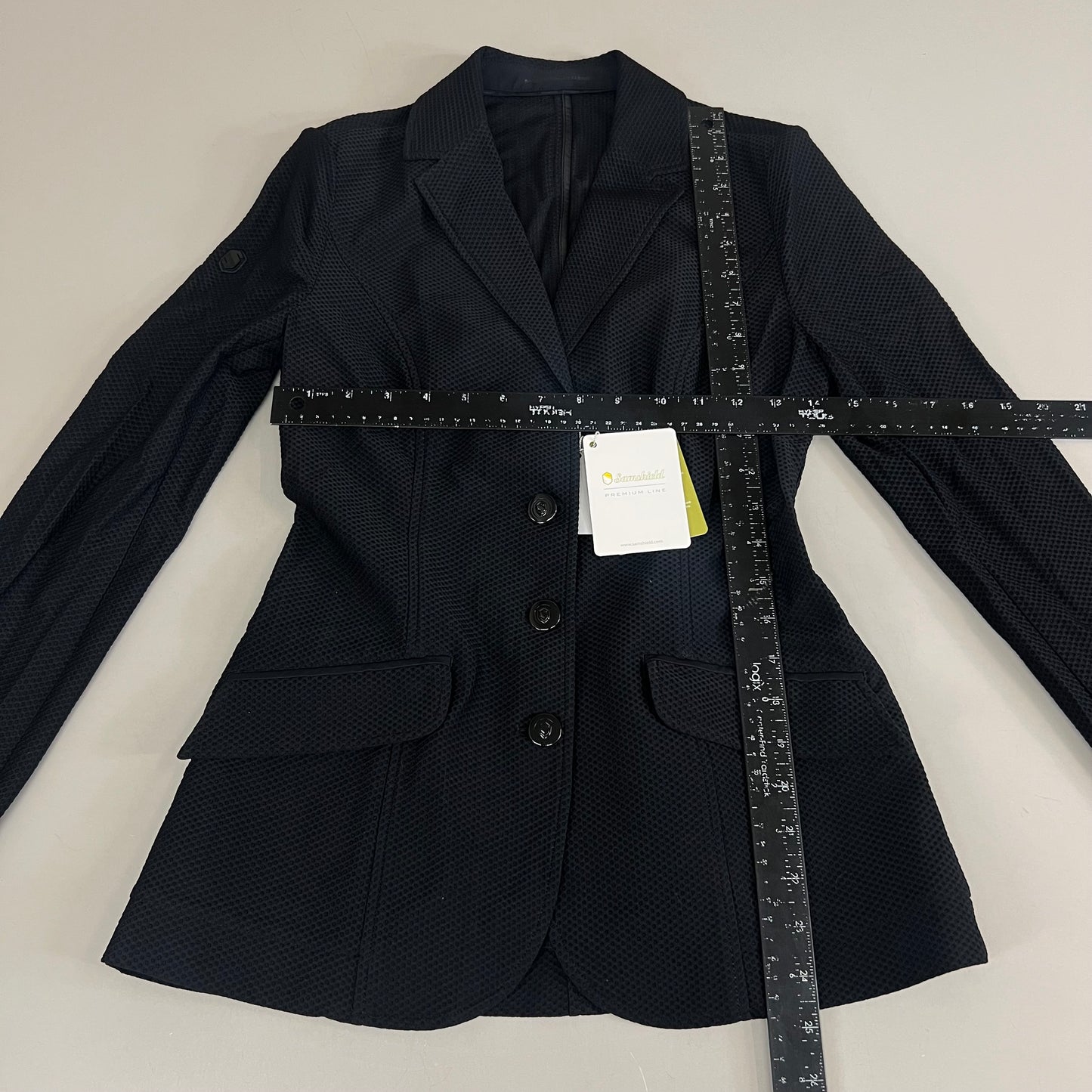 SAMSHIELD Wellington Equestrian Women's Mesh Riding Jacket Sz US 6, UK 8, FR 36 Black