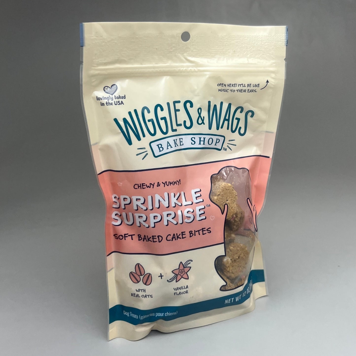 ZA@ WIGGLES & WAGS Sprinkle Surprise (12 PACK) Dog Food Treats 12oz (Exp 3/25) D