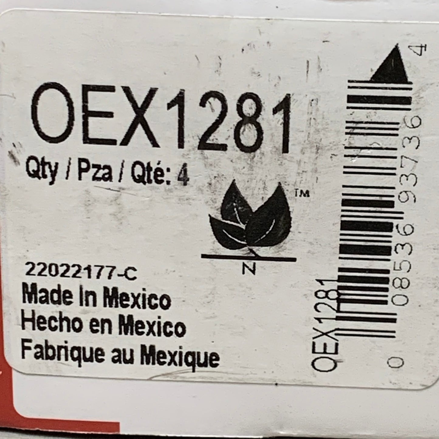 WAGNER OEx Premium Ceramic Disc Brake Pad Set 4 1/2" x 1 1/2" OEX1281