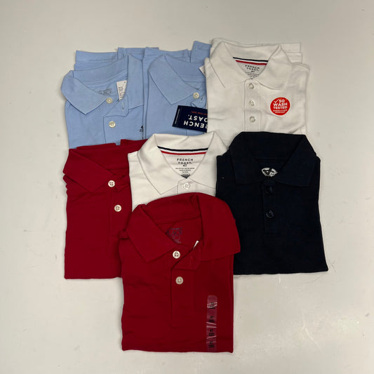 ZA@ (7 PACK) Uniform Soft Pique Polo Shirts Boy's sz 4T Red, White & Blue's