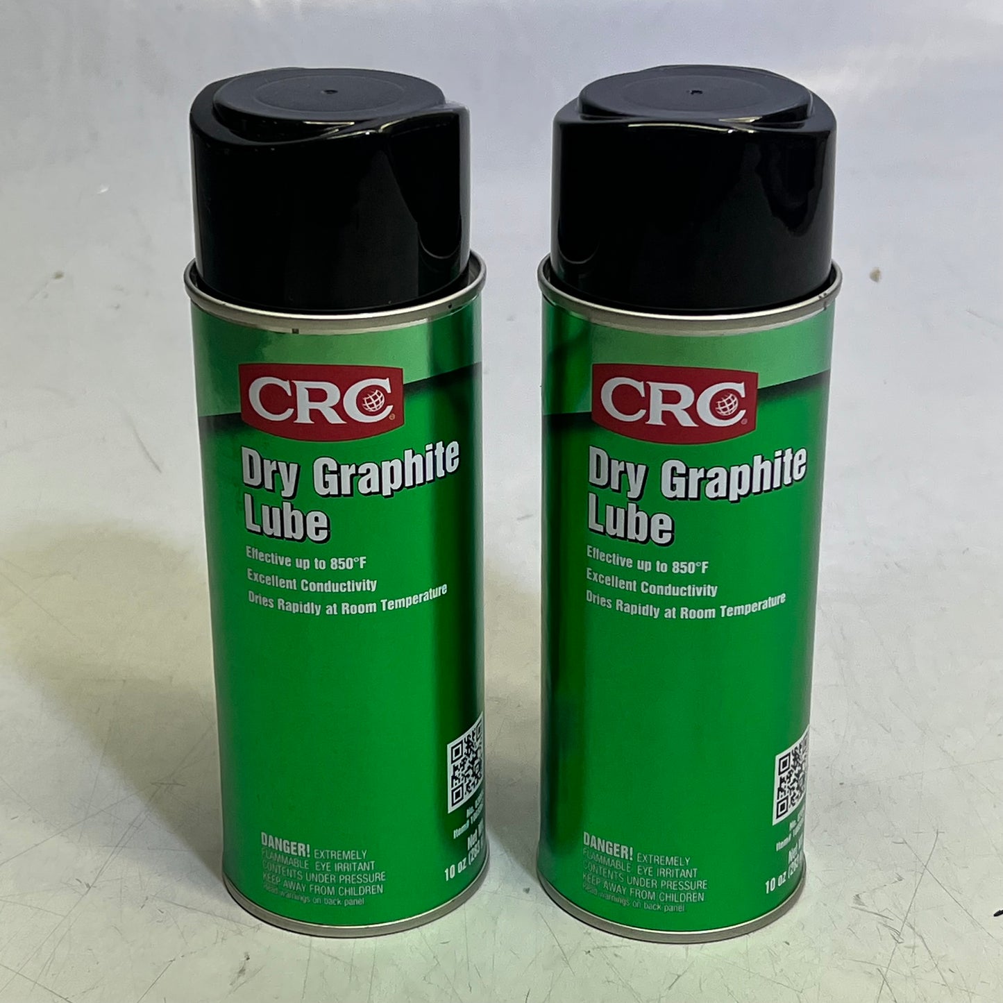 CRC (2 PACK) Dry Graphite Lube Aerosol Effective Up To 850 Degrees 10 Oz 1003362