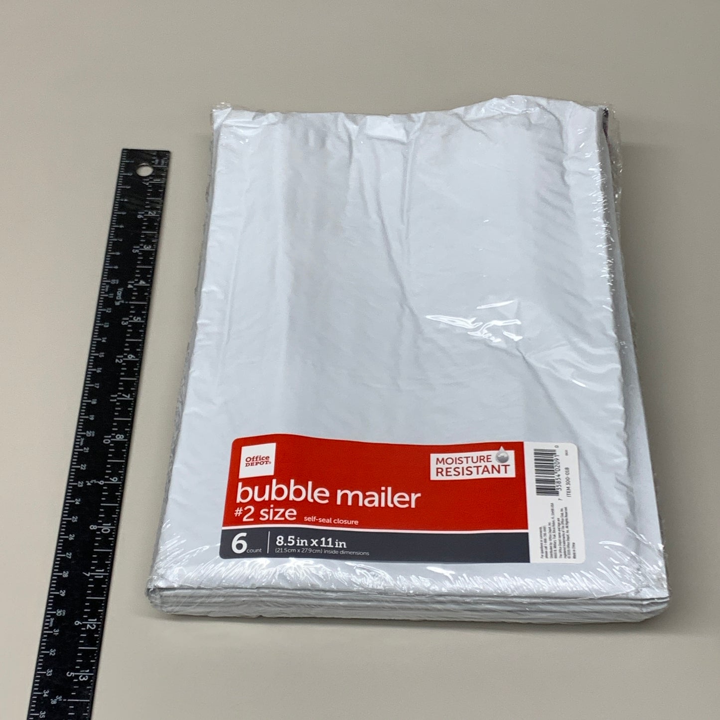 OFFICE DEPOT (48 PACK) Bubble Mailer #2 Size 8.5” x 11” Moisture Resistant 50735854020854