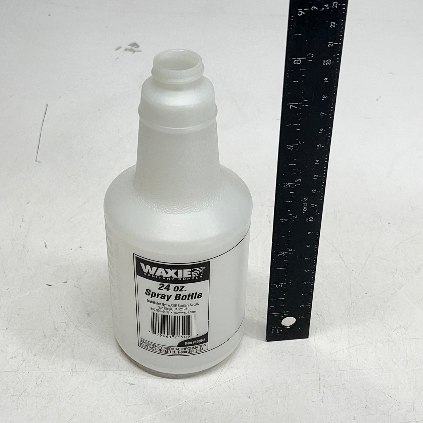 ZA@ WAXIE (96 PACK) Plastic Spray Bottle (NO NOZZEL LIDS, BOTTLES ONLY) 24 Oz Clear| 890045-SS001