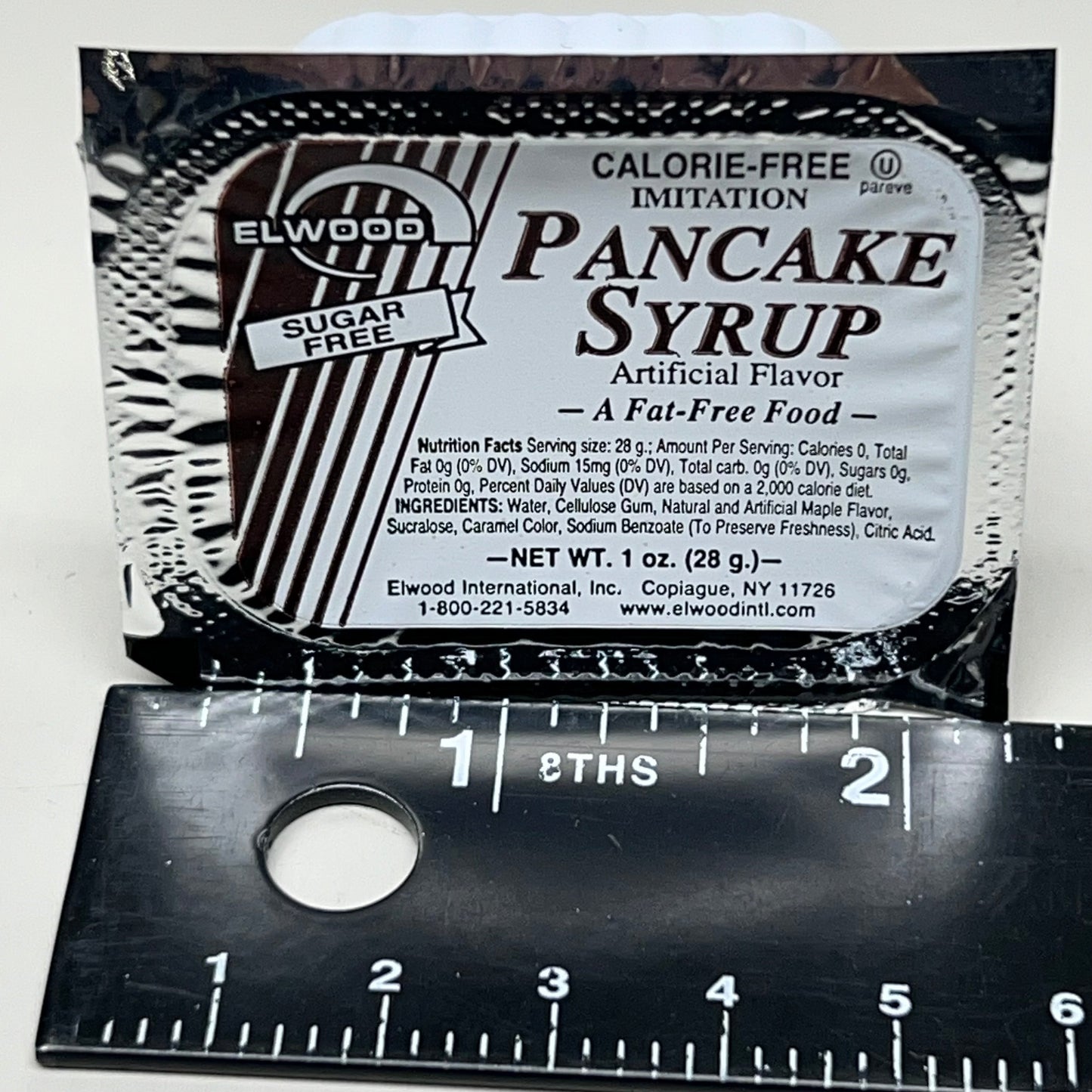 ZA@ ELWOOD Individual Pancake Syrup Cups Calorie Free 100 pack (1 oz) E