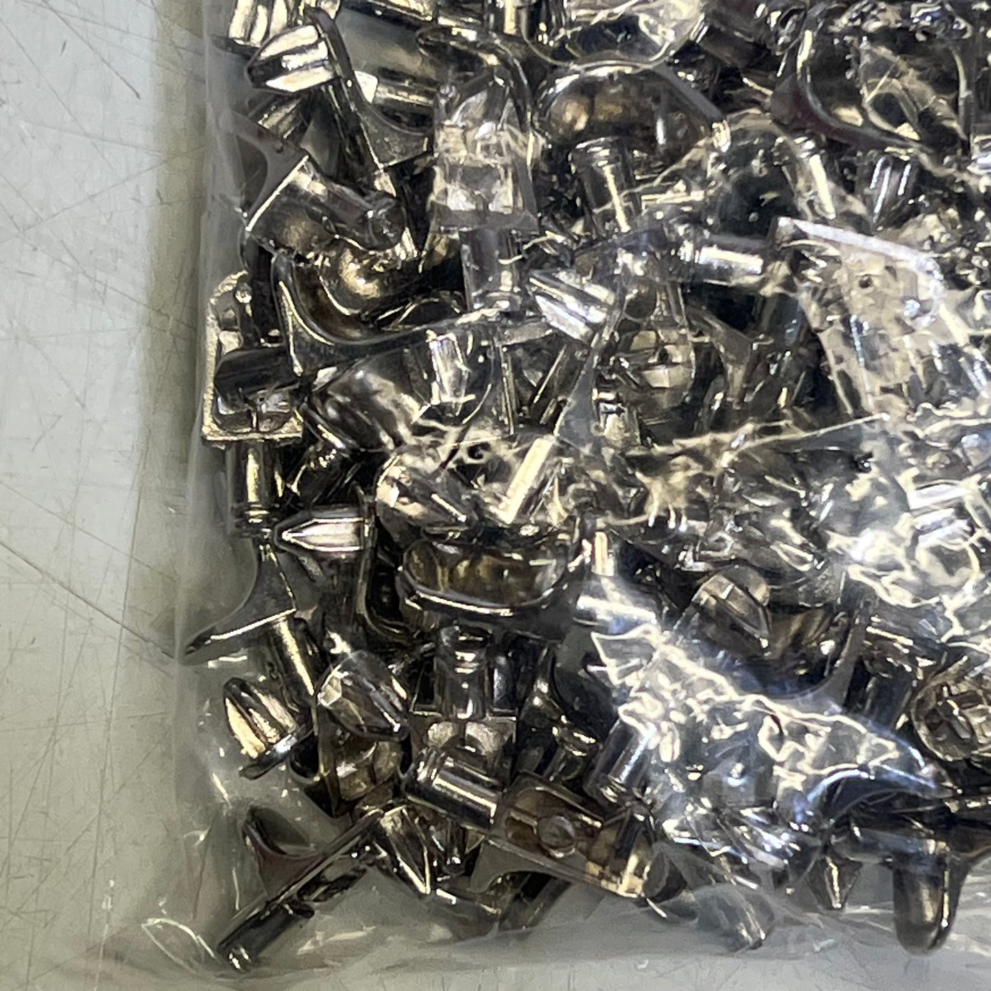 ZA@ (LOT OF 2) Hardware Adjustable Shelving Studs & Philip Head Chubby Screws Chrome