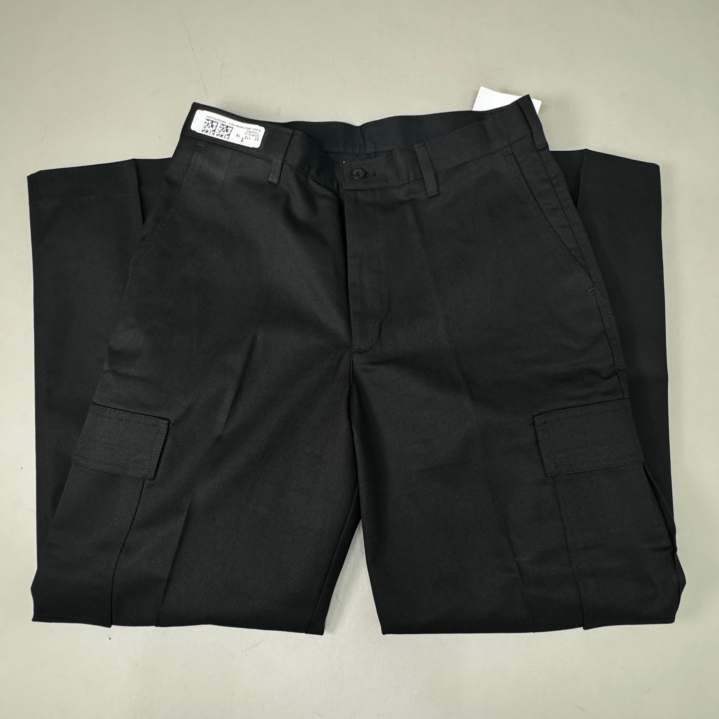 EDWARDS Button Closure Flat Front Cargo Work Pants Men's 34X30 Black 2575-O10