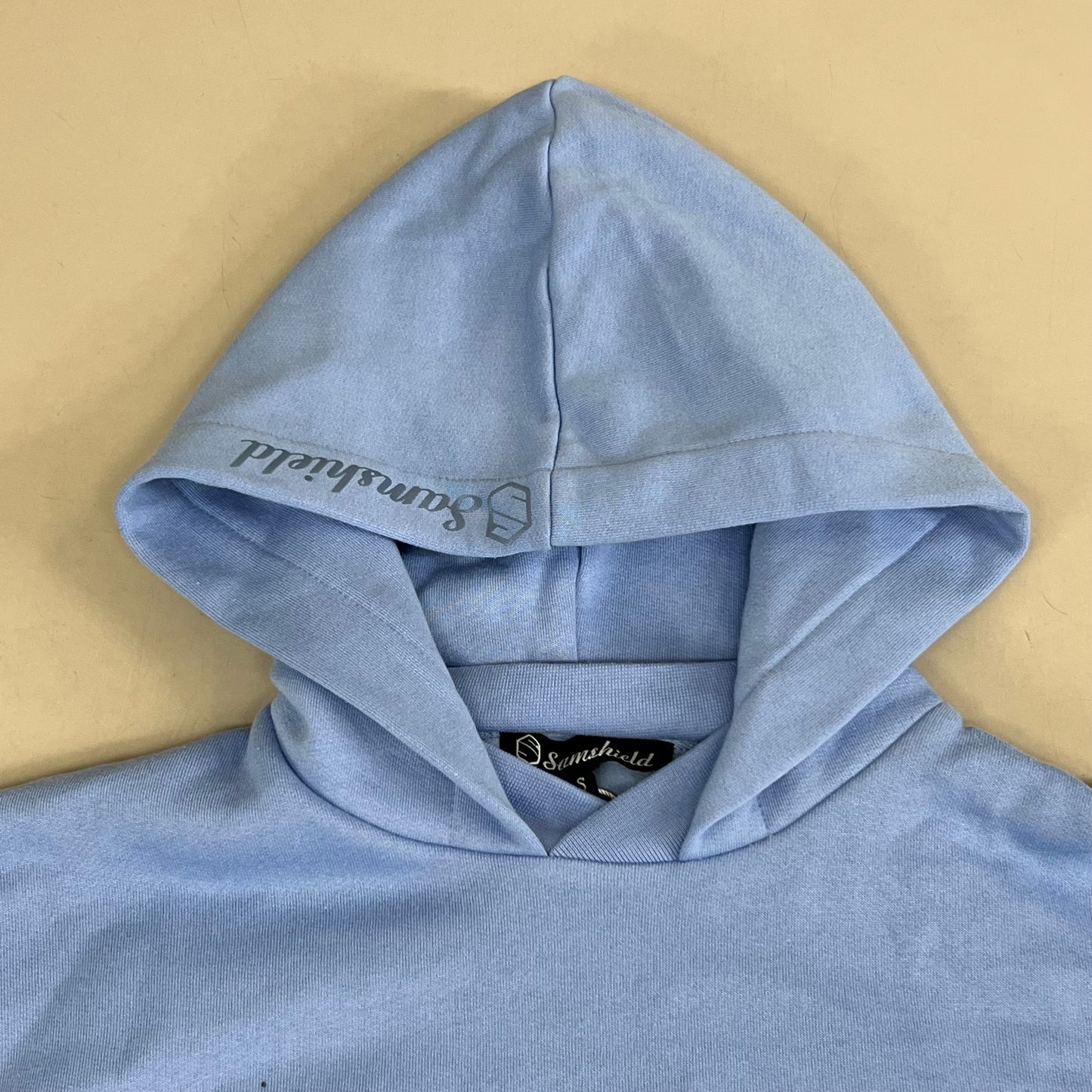 SAMSHIELD Camilla Equestrian Hooded Sweatshirt Women's Sz S Washed Blue