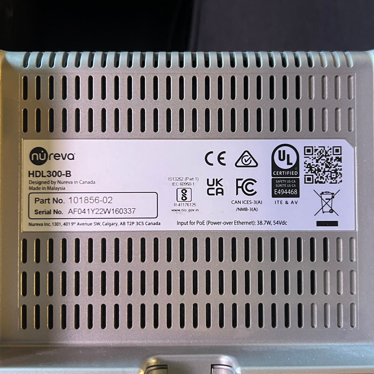 NUREVA Audio Conferencing Evaluation Kit Sz 62"L x 49"H, HDL300-B / 101856-02 (New Other, Used)