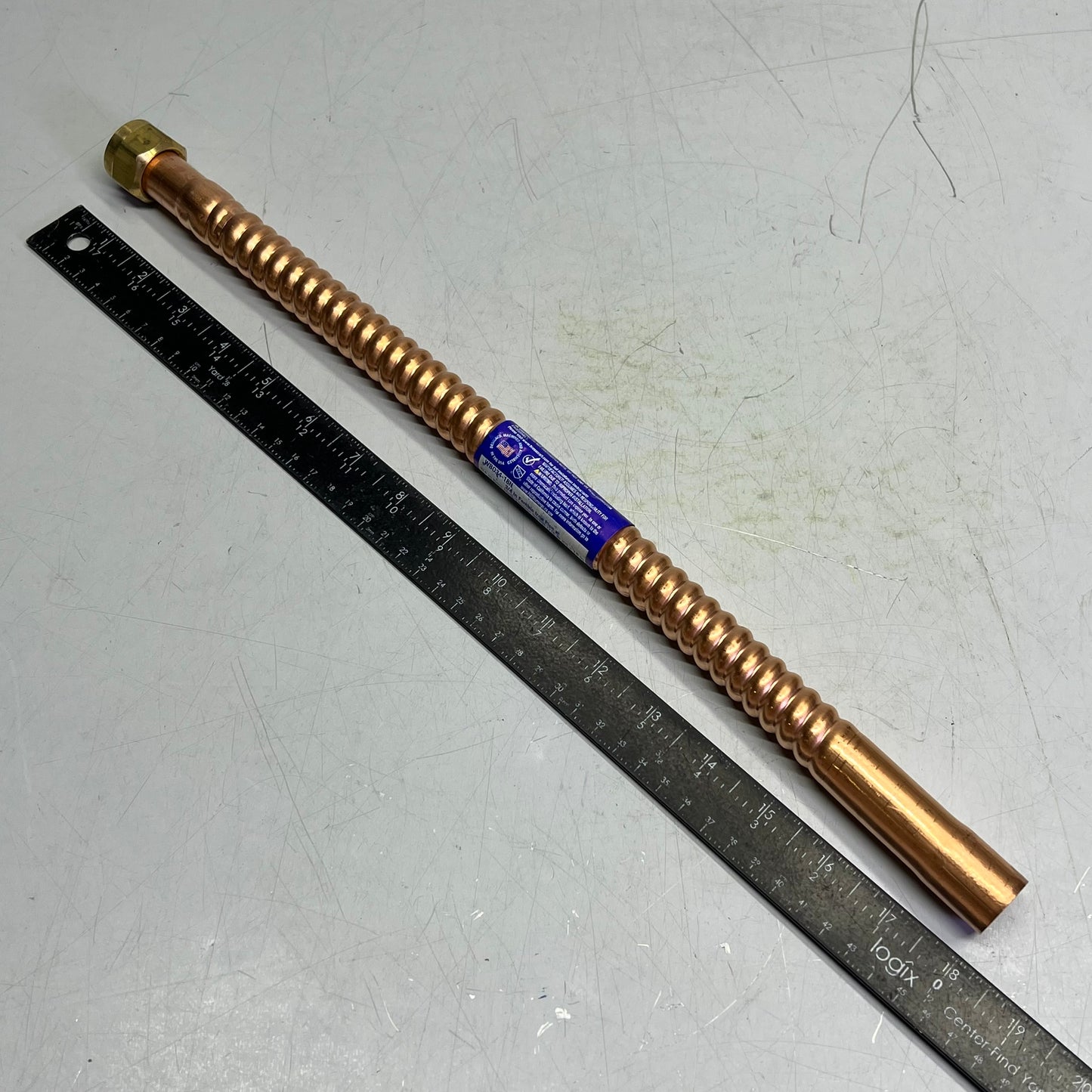 BRASS CRAFT (2 PACK) Copper Corrugated Hose 7/8" OD 3/4" FIPX3/4" Nom 18" L