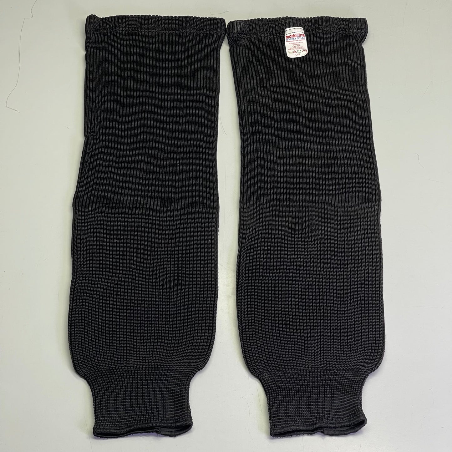MODELLINE Solid/Practice Knit Hockey Socks Large Black SOL2