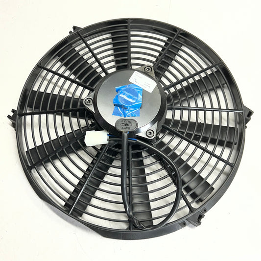 Radiator Cooling Fan Slim Electric Push Pull 12V Sz 14", Black 830077