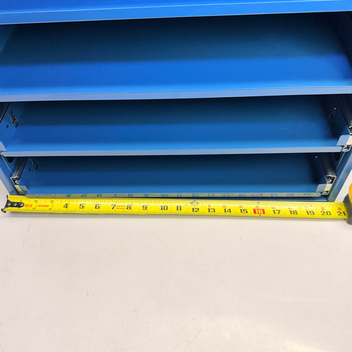 DURHAM MFG 5 Drawer Small Parts Slide Rack Cabinet Class C 12-1/2"x 20-1/2"x 21"  Blue New-Other