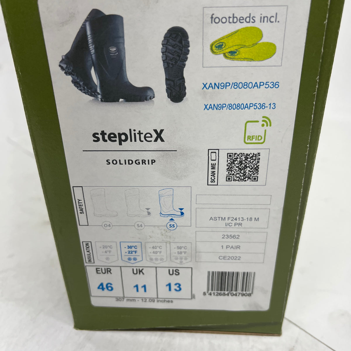 BEKINA BOOTS Solidgrip Steplitex Boots Regular Toe Men's Sz 13 Black
