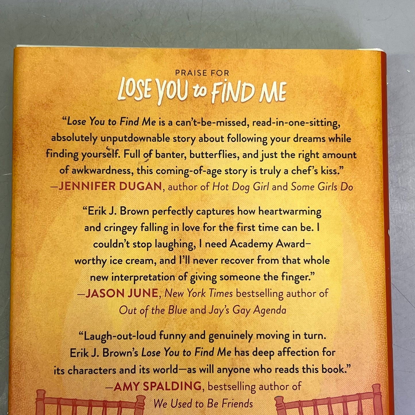 LOSE YOU TO FIND ME Teen & Young Adult Romance Hardcover Book By Erik J. Brown