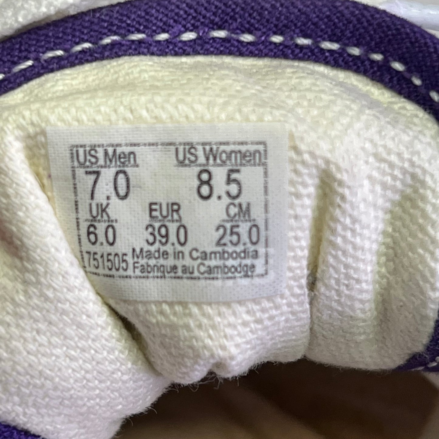 VANS Old Skool Of The Wall Sneakers Men's Sz 7 Women's Sz 8.5 Purple (Pre-Owned)