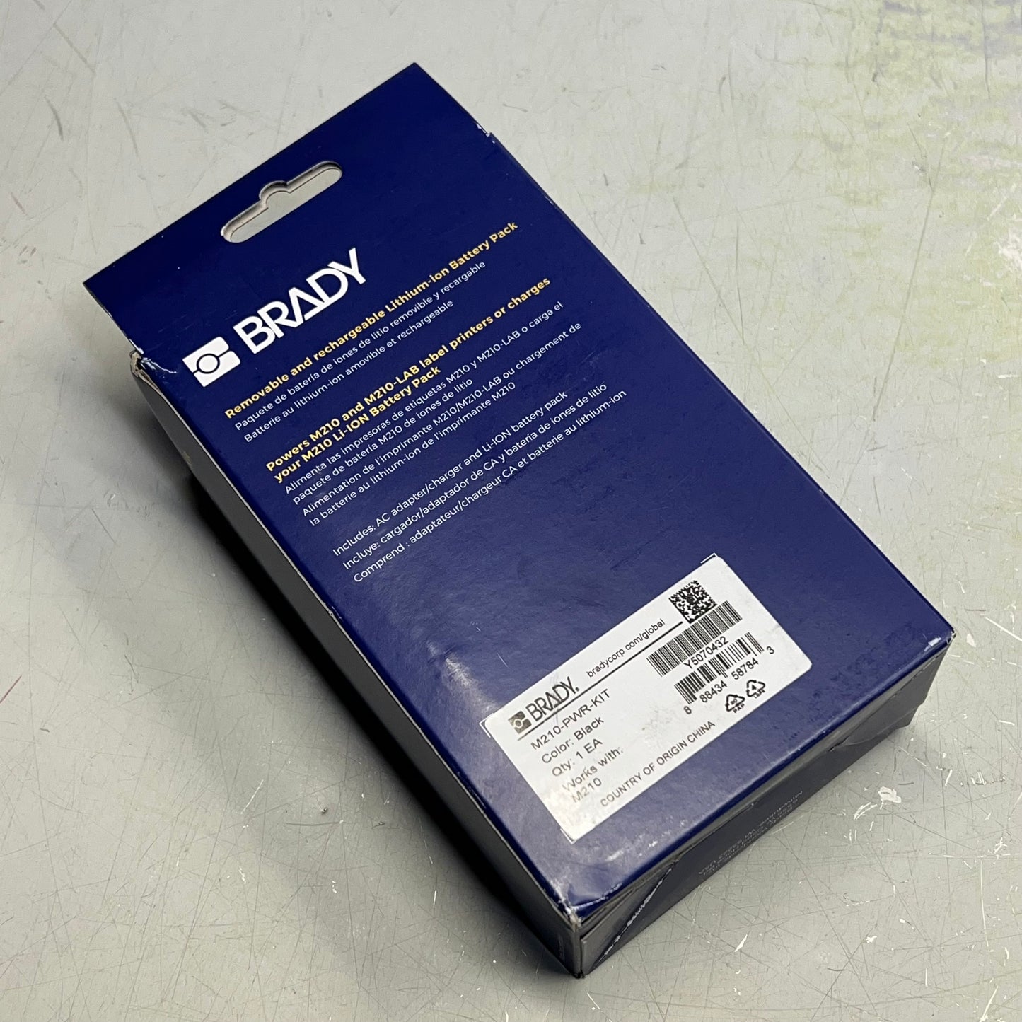 BRADY Battery Pack & AC Adapter Power Kit For M210 Label Maker M210-PWR-KIT