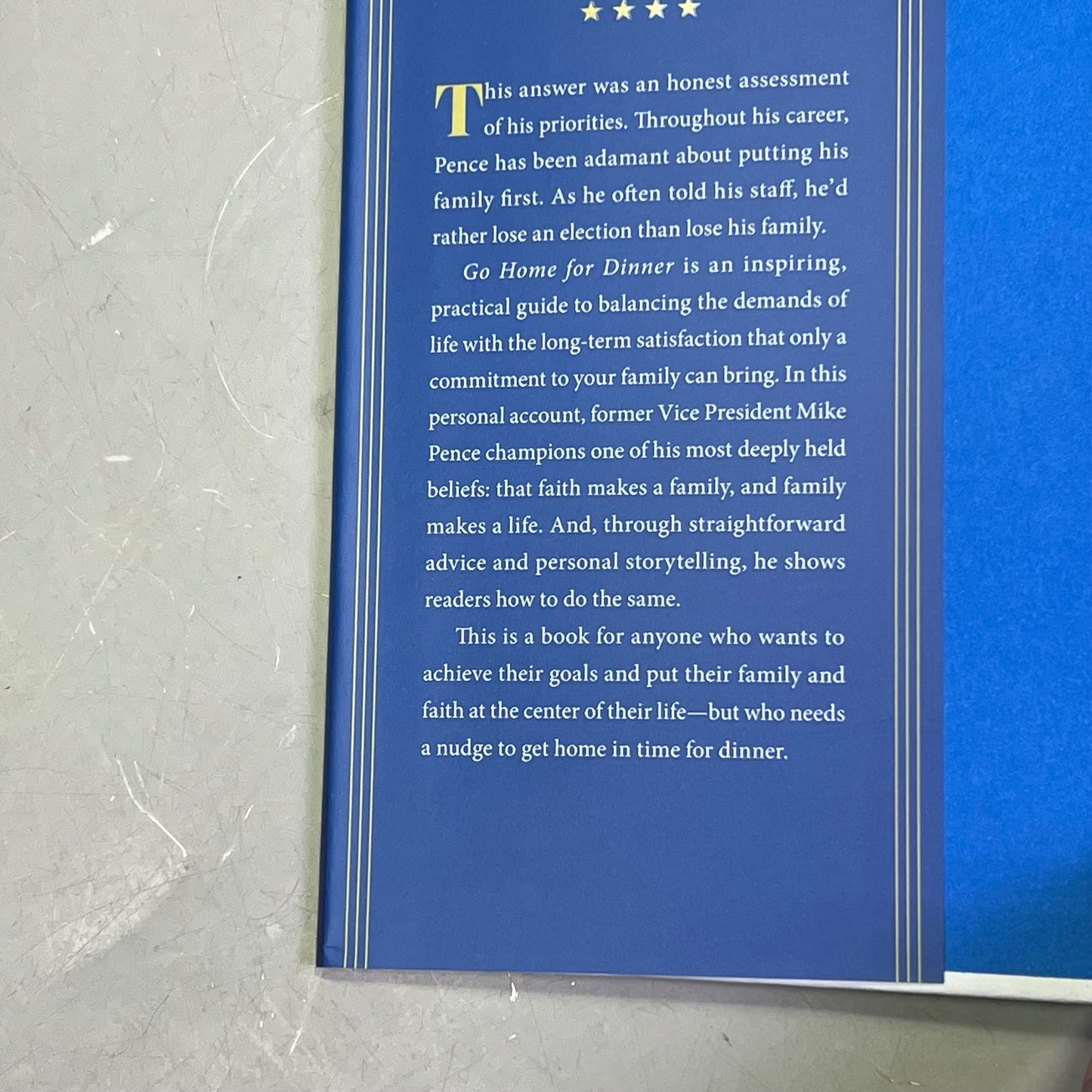 GO HOME FOR DINNER Advice On How Faith Makes A Family & Family Makes A Life Book