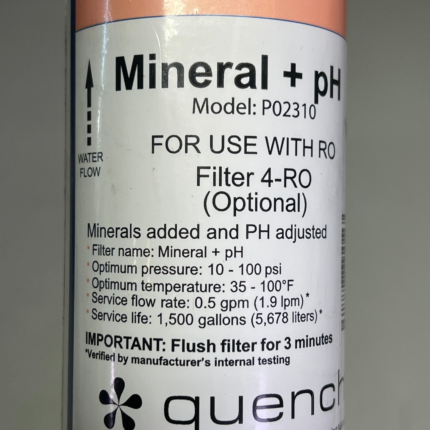 QUENCH  (2 PACK) Mineral + PH For Bottomless Cooler Filter For Culligan P02310