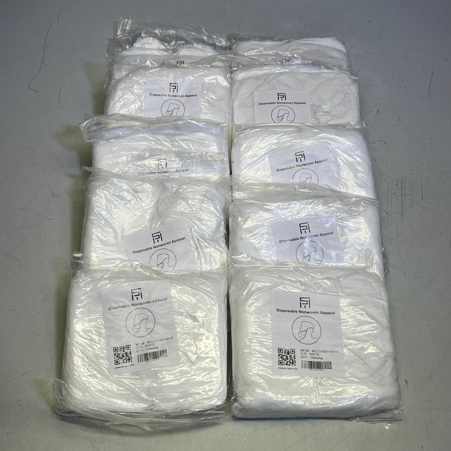 SRT (1000 Pcs) Disposable Face Masks 18", White BEC-310001-WH-E