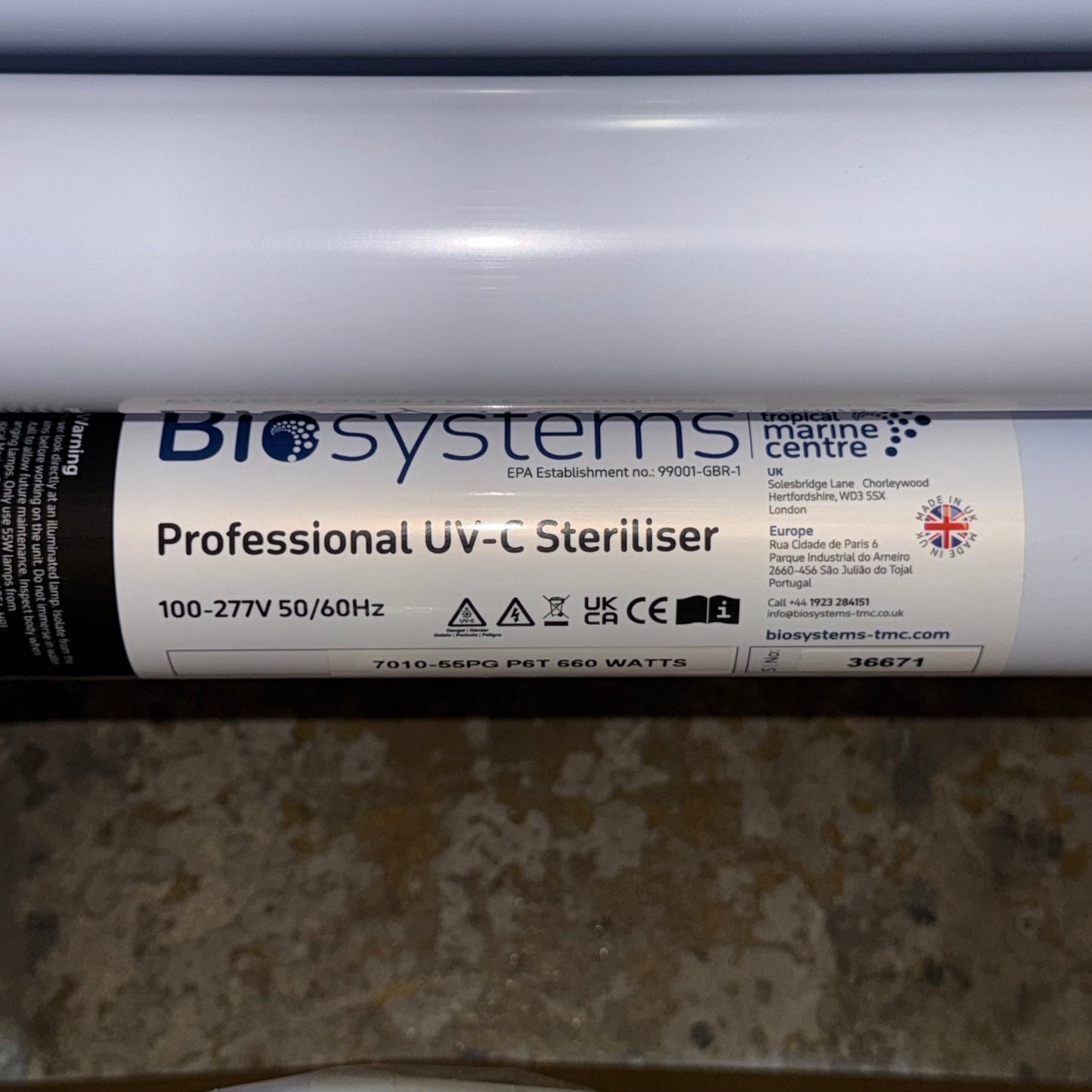 BIOSYSTEMS Professional UV -C Sterilizer 100-277V 50/60Hz 660W 7010-55PG P6T