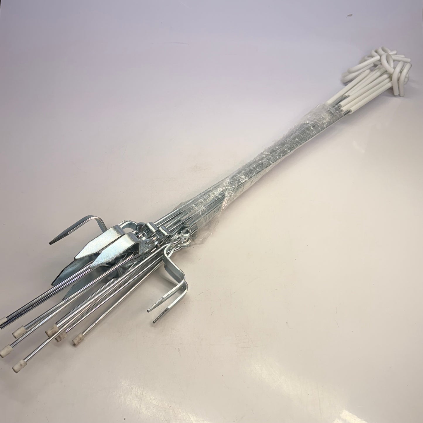ZA@ FENSMILE (8 PACK) Fence Shock Systems Pig Tail Galvanized 41 in White (New-AS-IS)