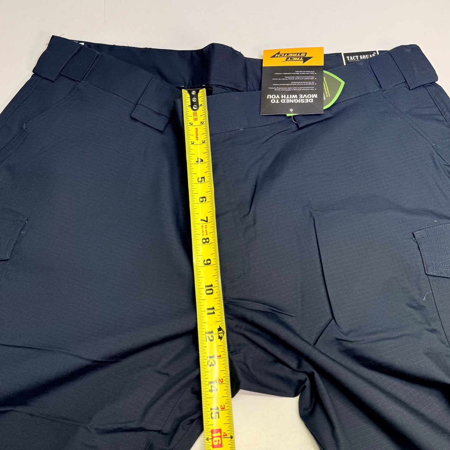 TACT SQUAD Tact Stretch Mini Ripstop Trouser Poly/Cotton Men's Sz 44 Dk Navy T7511