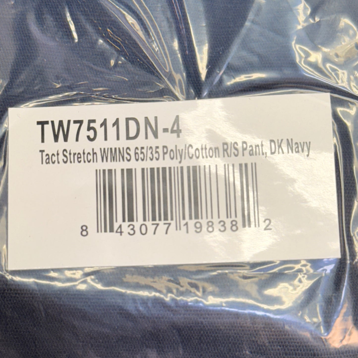 TACT SQUAD Tact Stretch Mini Ripstop Trouser Poly/Cotton Men's Sz 4 Dk Navy T7511