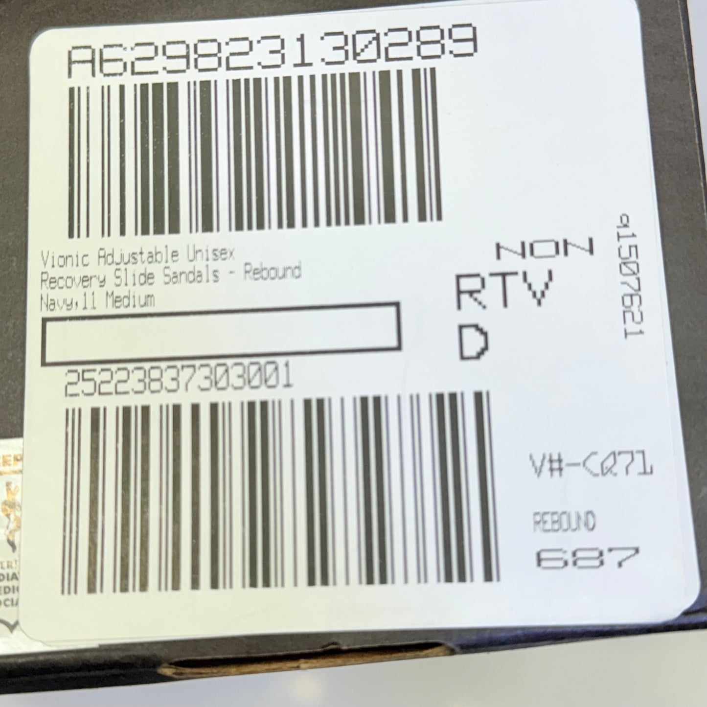 VIONIC Recovery Slide Sandals Rebound Adjustable Unisex Sz 11M Navy New