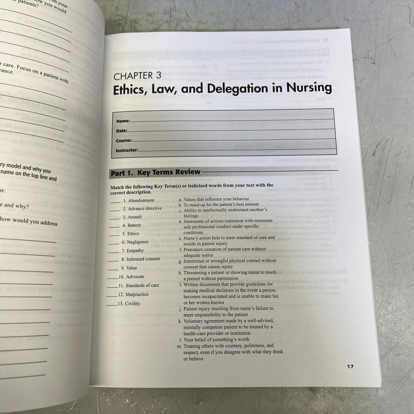 FUNDAMENTALS OF NURSING CARE Concepts, Connections & Skills 4th Ed Study Guide