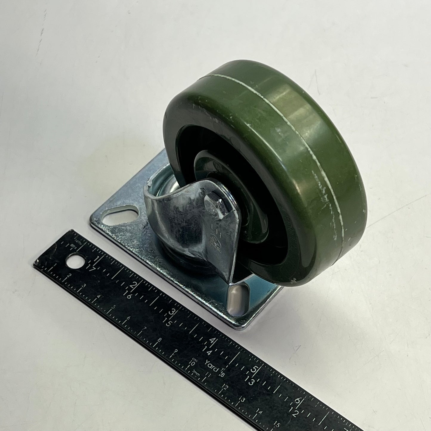 P&H CASTERS (2 PACK) SS Caster Epoxy Hi-Temp Wheel 3.125x4.125 Top Plate Green