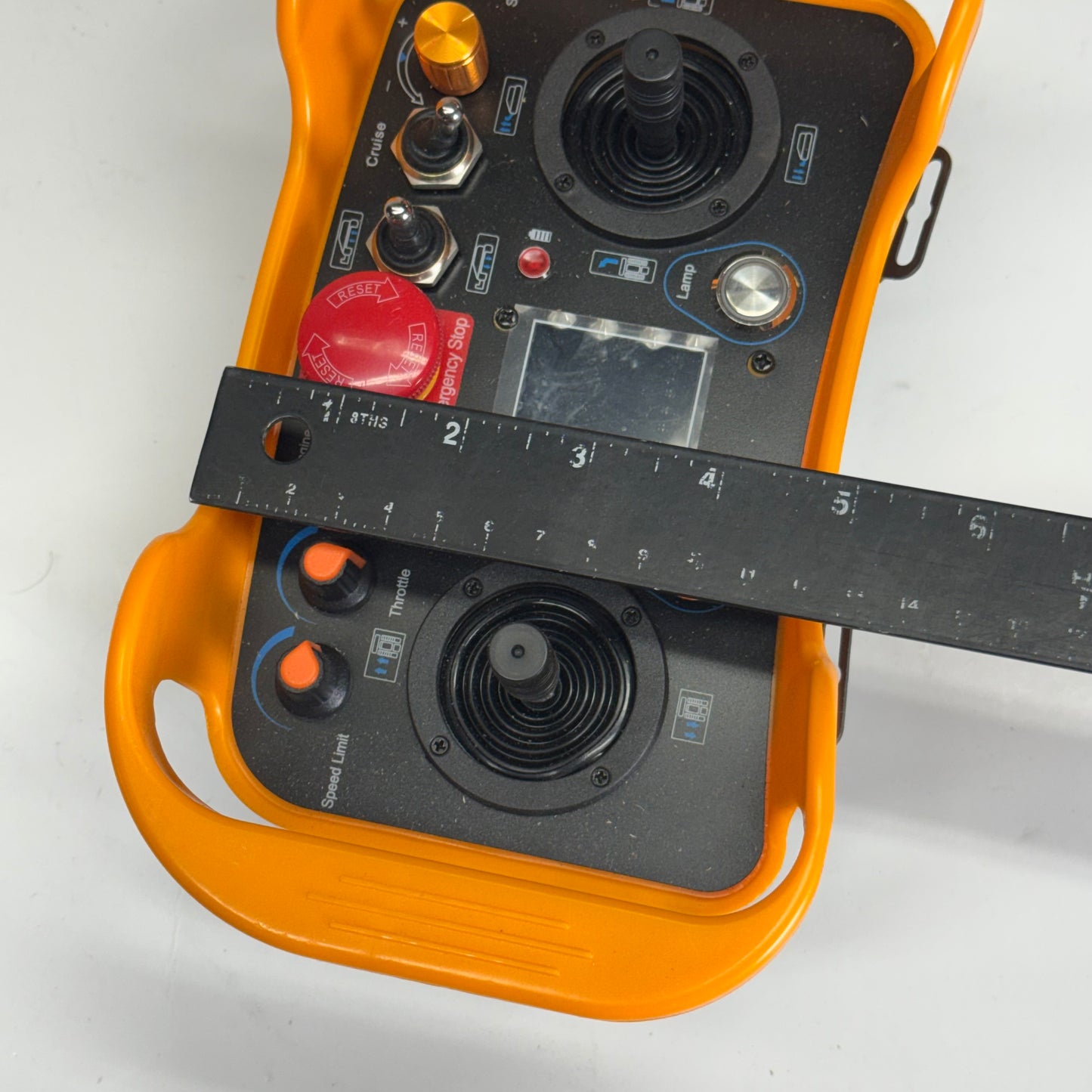 Heavy Machinery Radio Remote Control Belly Box for Concrete Pumps & Cranes Sz 7"L x 5"W x 5"H Orange