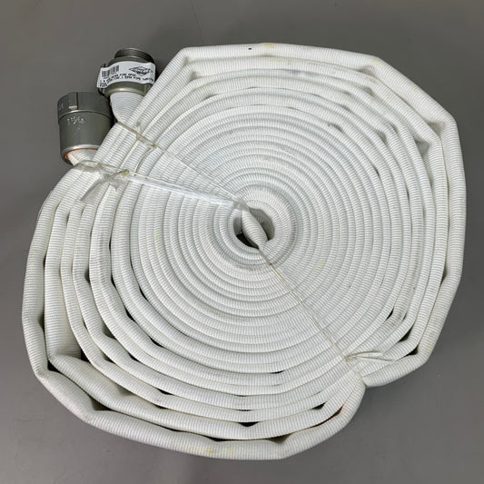 AHERN Double Jacket Industrial Polyester Hose 1.5" x 50' White 800PSI 205234 (New)