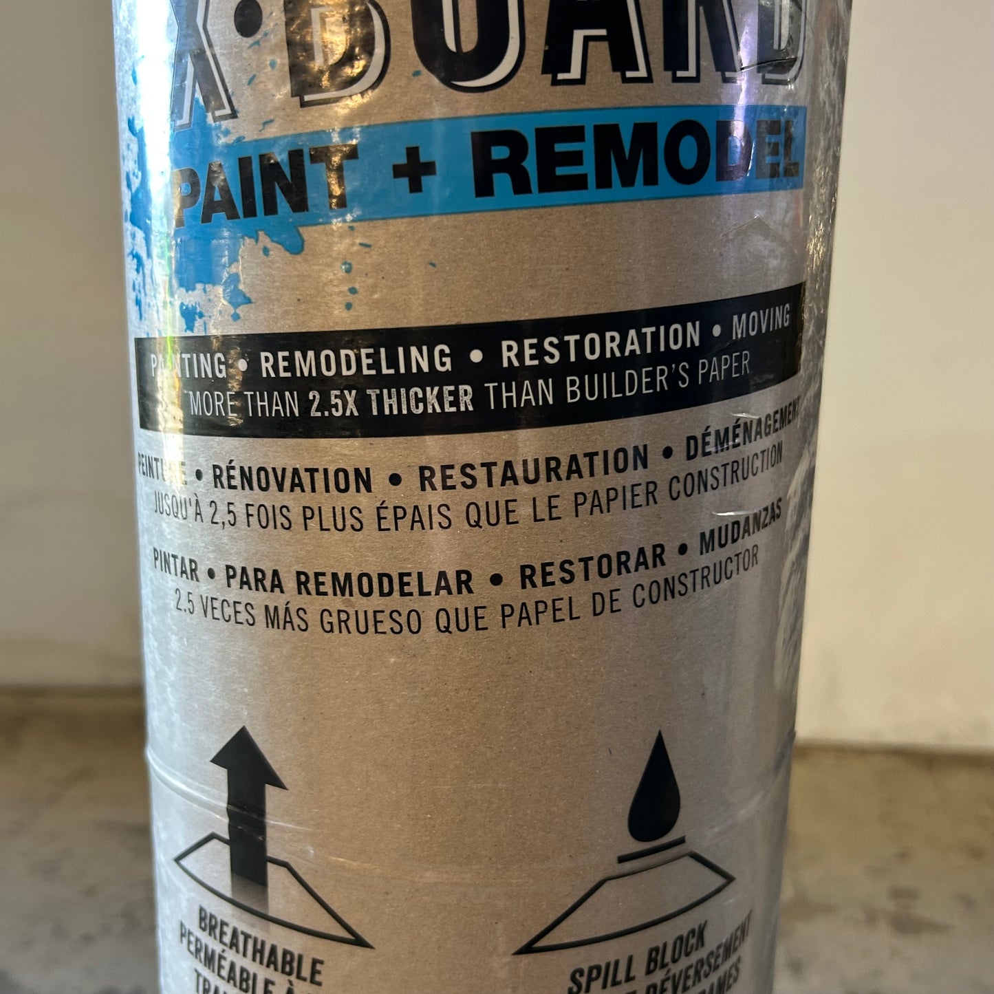 ZA@TRIMACO X-Board Lightweight Surface Protector  35"x100' As-is (Damaged Around Edges-See Images) Brown 12370/9 (Copy)