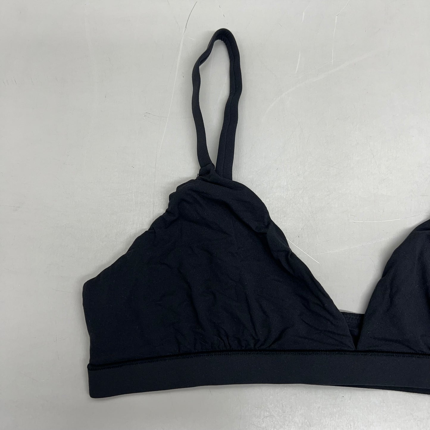 SKIMS Adjustable Triangle Bralette Fits Everybody Women's Sz L Onyx BR-TRI-2024