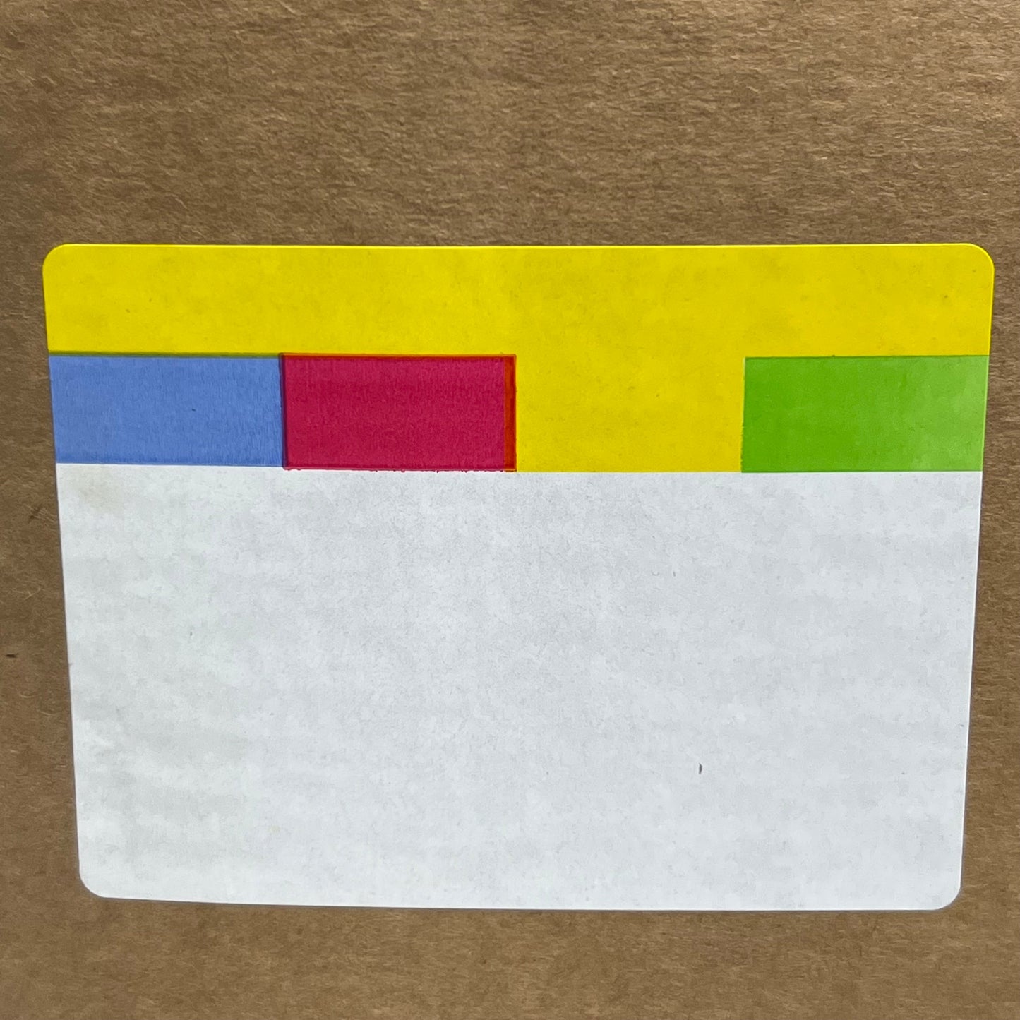 YELLOW BAR (8000 ct)Blank Sticker Labels 4" x 3" BOX403OFF-Y