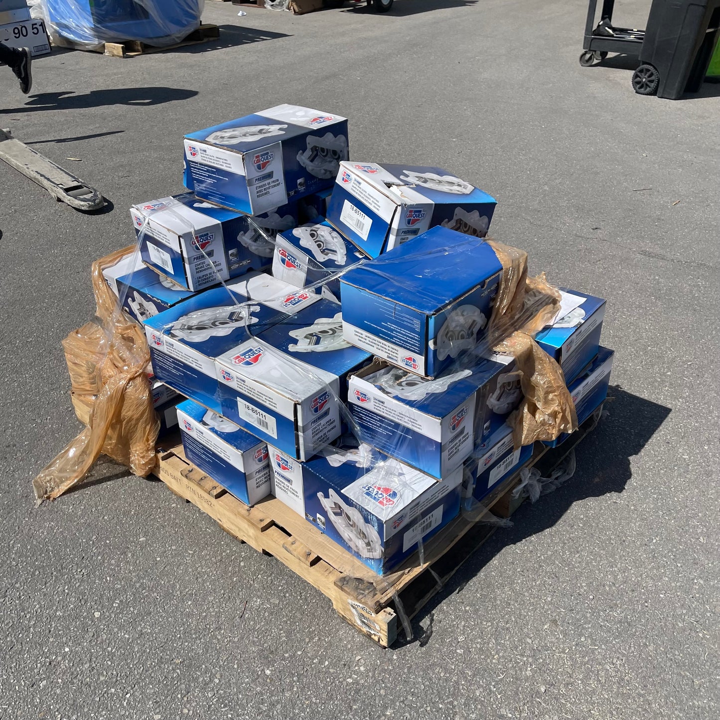 ZA@ Pallet of CAR QUEST (~18 Units) Premium Coated Brake Calipers (see images)
