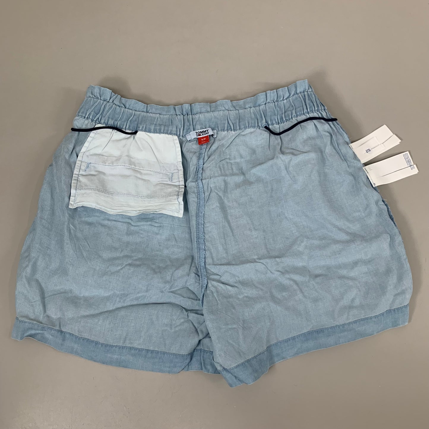 TOMMY HILFIGER JEANS Lyocell Shorts Side Ties Blue Women's SZ S/P