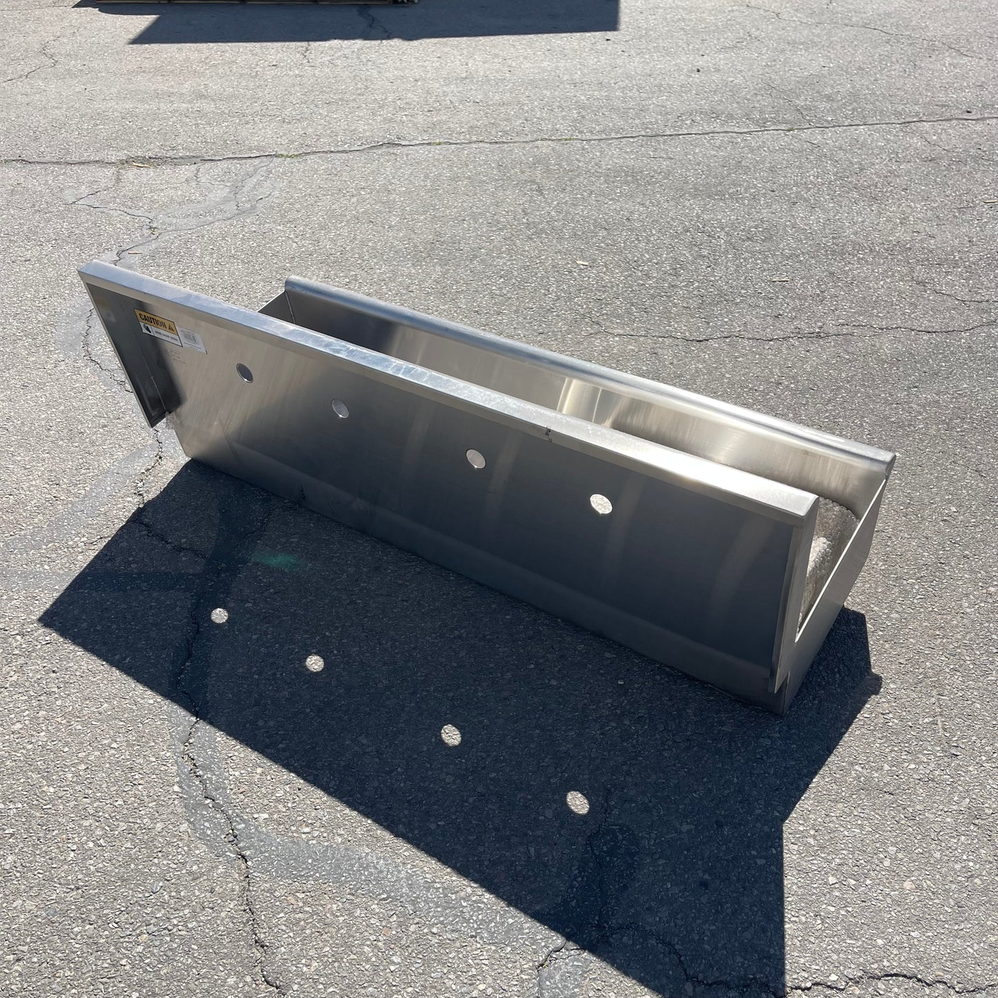 Z@ REGENCY Wall Mounted 2 Faucet Hand Sink 48”x17.5” Stainless Steel 600HSMS1848