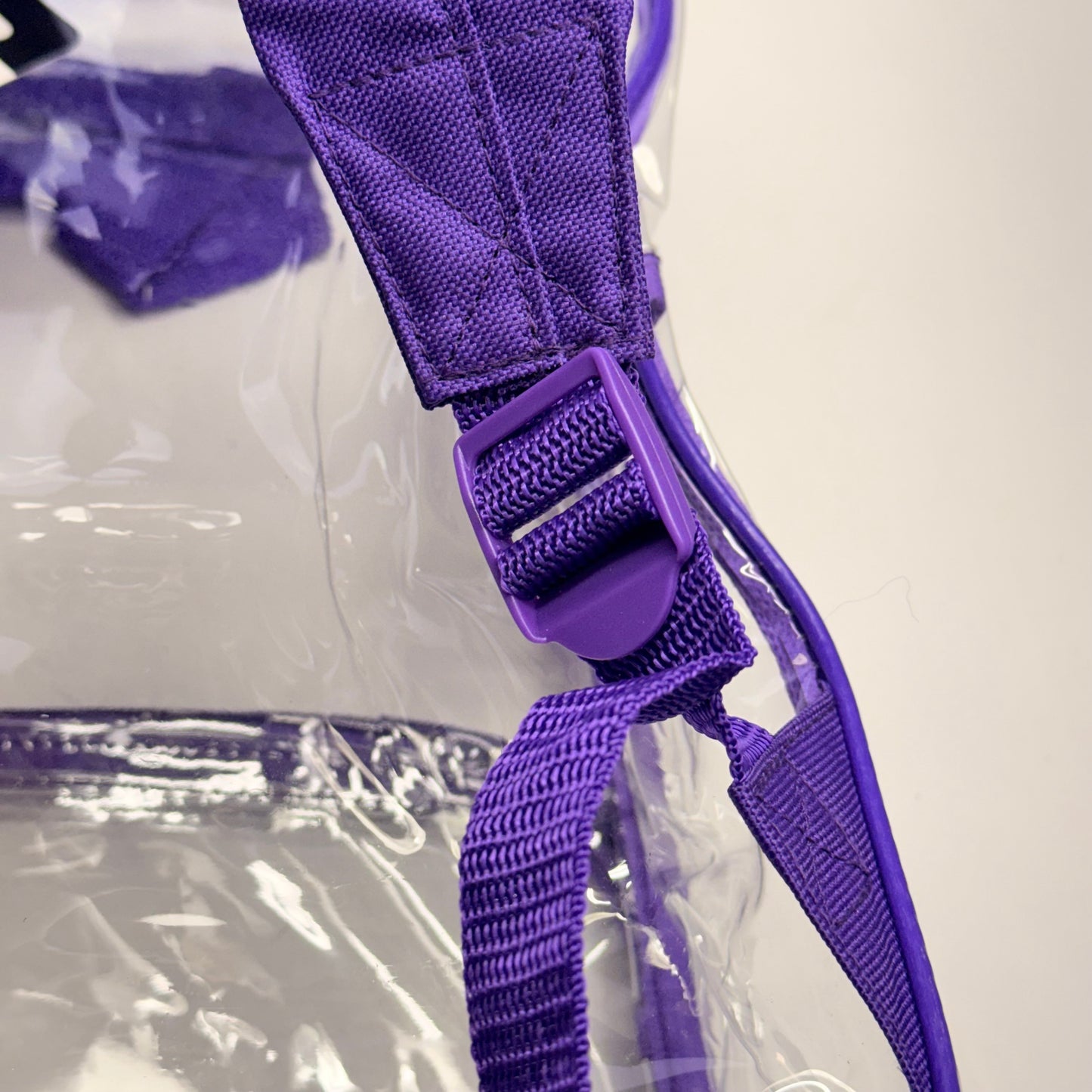 BWAP 17" Clear Plastic Backpack 17" x 12" x 6" Color Purple BP1643