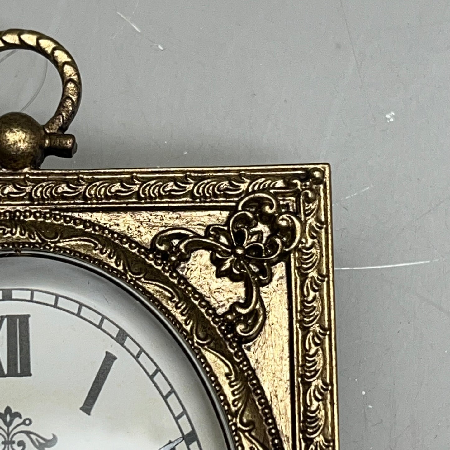 RAZ IMPORTS Antique Style Clock Home Decor 4.25"W x 6"H Gold 4527979