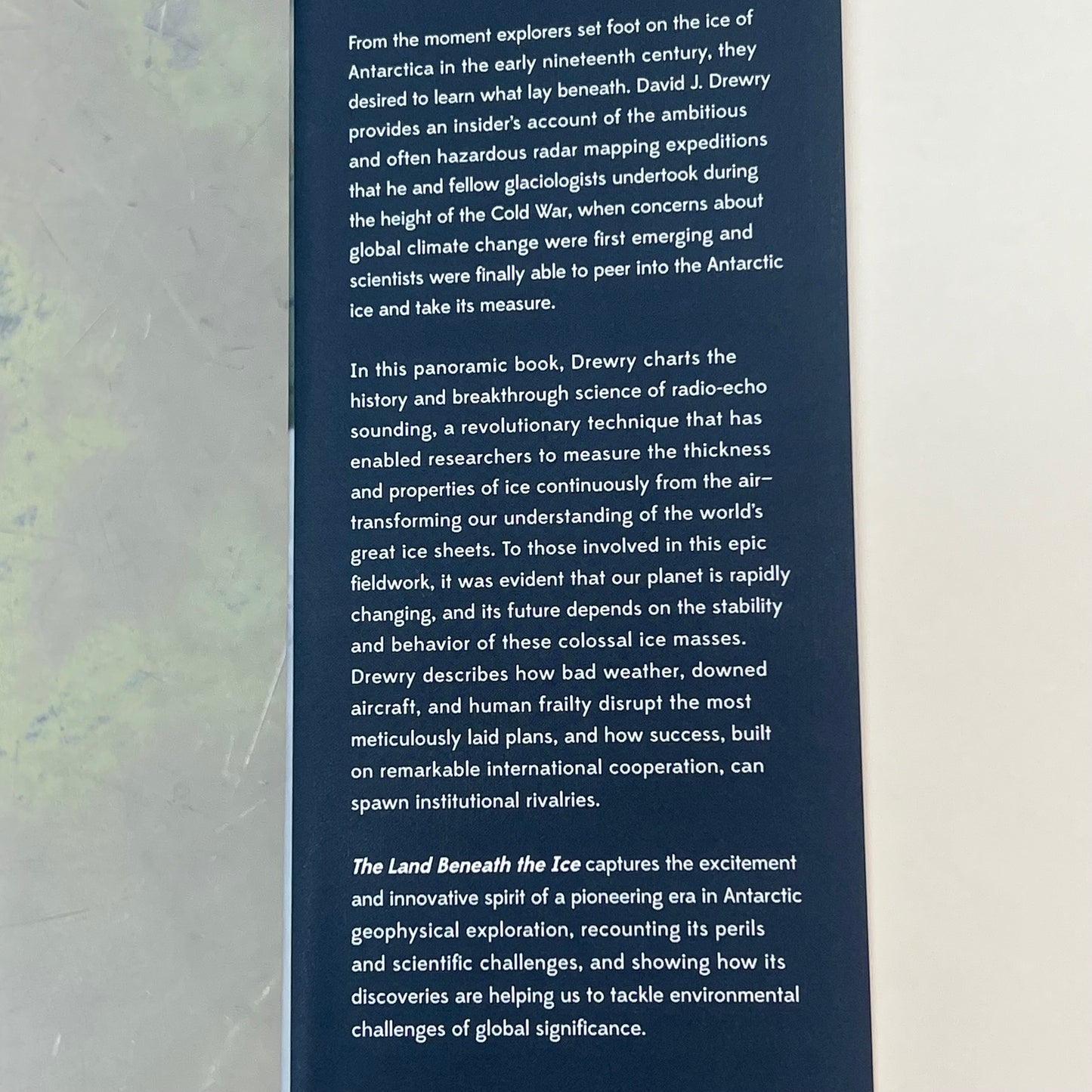 THE LAND BENEATH THE ICE The Pioneering Years Of Radar Exploration In Antarctica