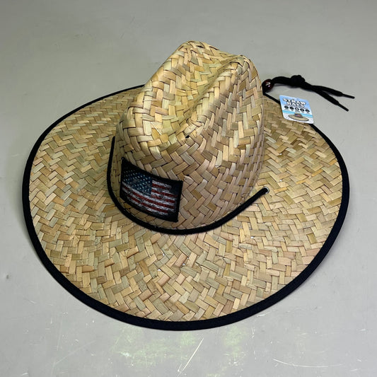FUN FACTORY Novelty Natural Straw Hat 5.0 Patriotic (USA) 360 Degree Coverage